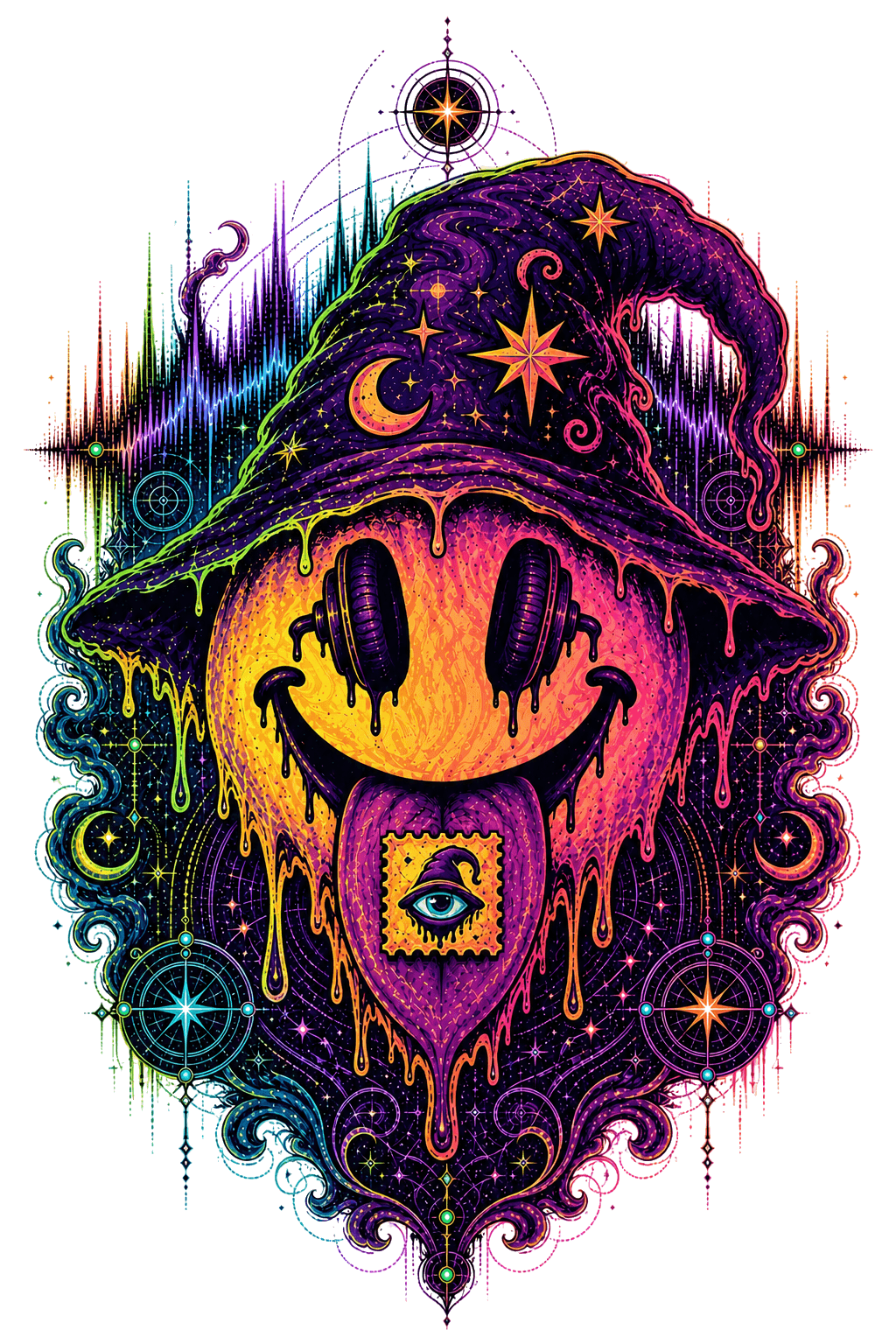 Festival WZYRD // The Chromatic Signal Tee back artwork